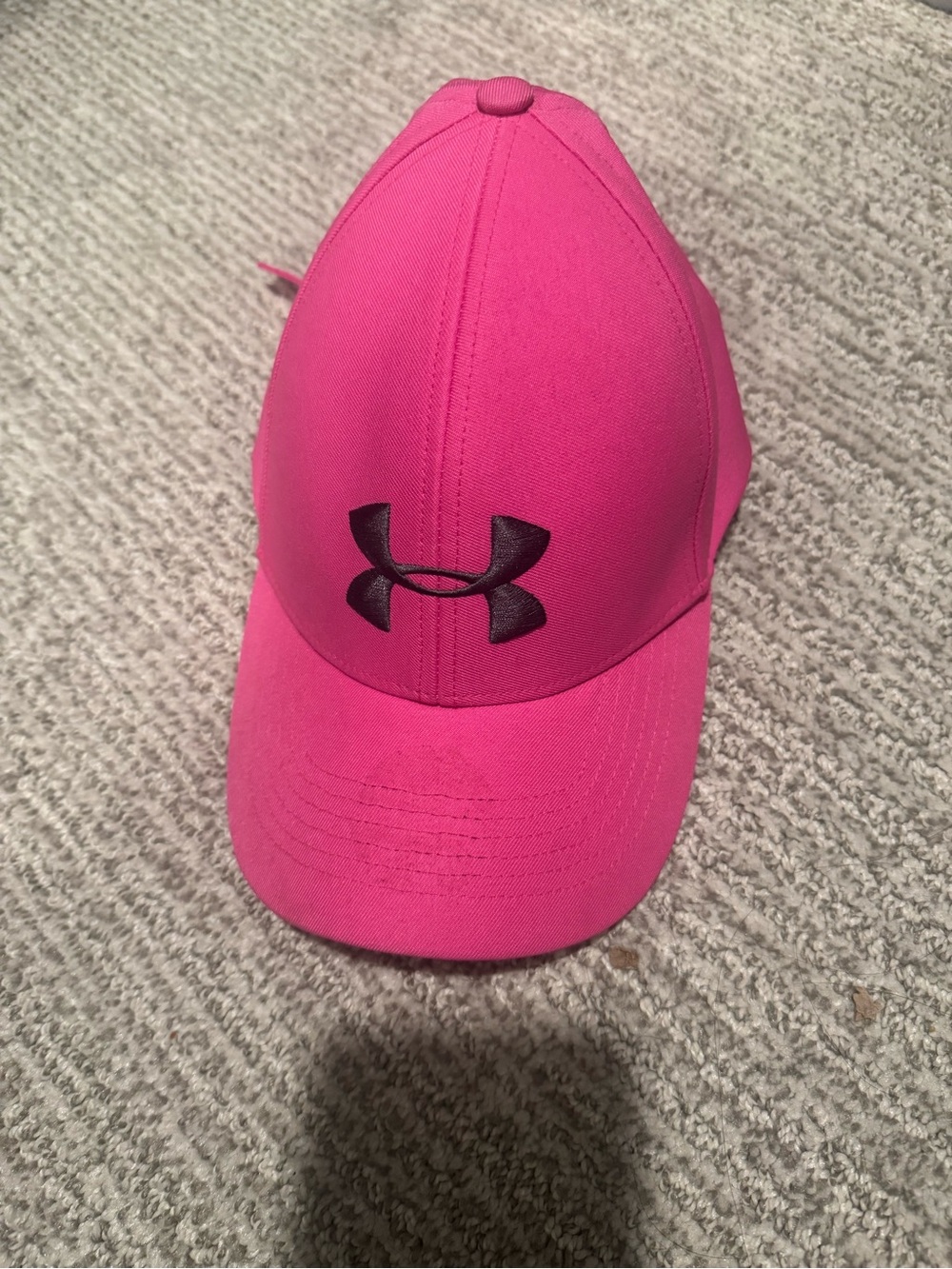Under Armour Hot Pink Baseball Cap with Black Logo